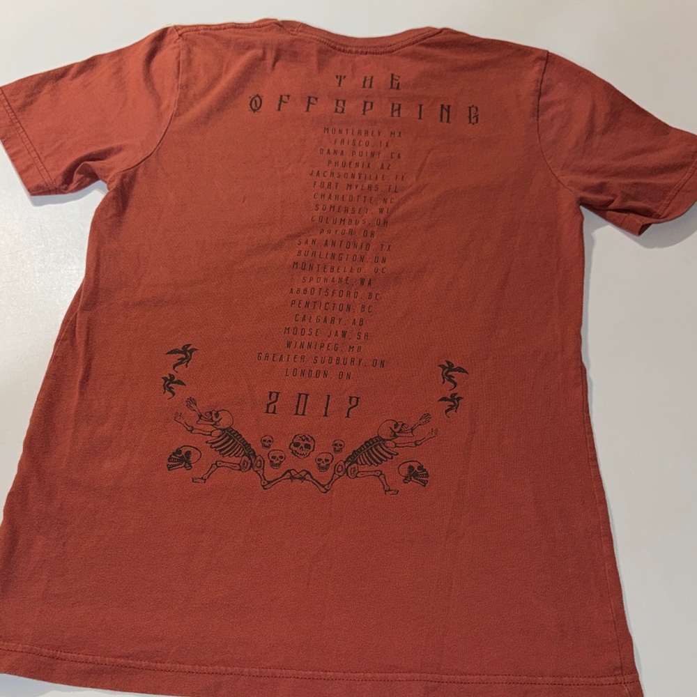 The Offspring 2017 Tour Rust T-Shirt size Small‎ - Picture 4 of 5